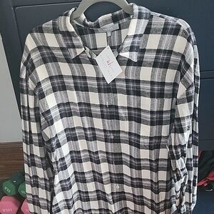 Black and White N Grey Flannel